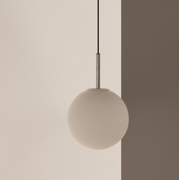 AUDO COPENHAGEN Závěsná lampa TR, Polished Steel, Matt Opal