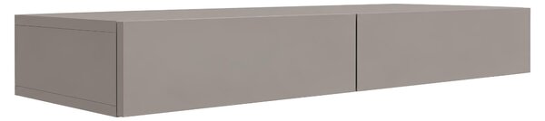 Zavěšená komoda se dvěma zásuvkami, s hladkým povrchem – barva taupe, rozměry 100 x 39,6 x 16 cm