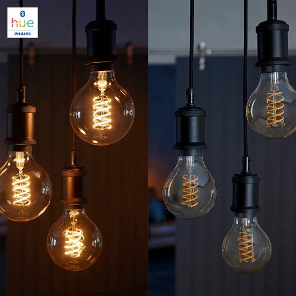 LED Stmívatelná žárovka Philips Hue WHITE FILAMENT G93 E27/7W/230V 2100K