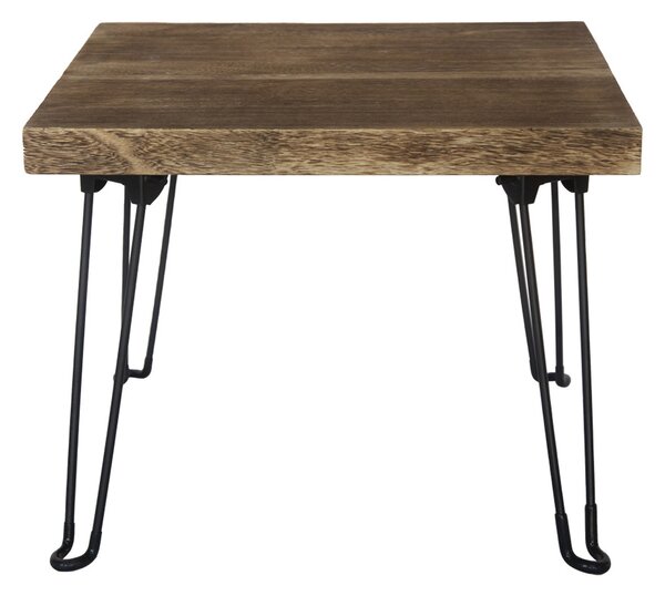 Odkládací stolek Pavlovnie světlé dřevo, 45 x 45 cm