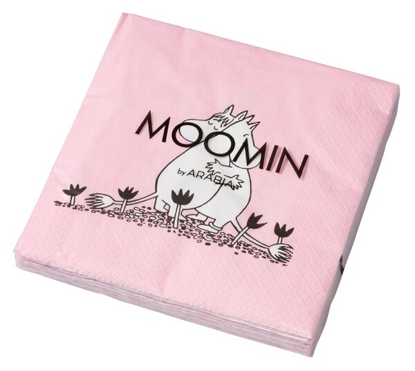 Papírové ubrousky Moomin 33x33 cm Love
