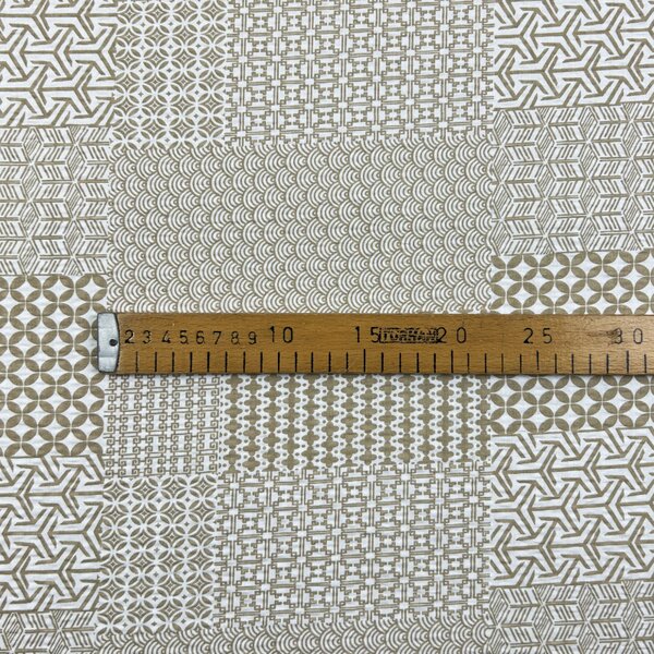 Ervi bavlna - Krep š.240 cm - Geometrický vzor č.226557-38, metráž
