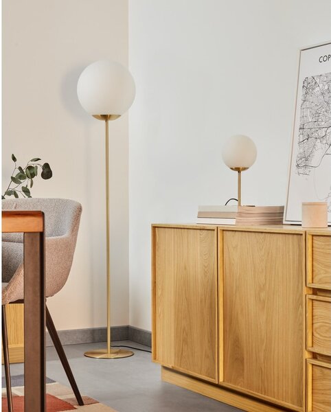 Stolní lampa ve zlaté barvě s kovovým stínidlem (výška 28 cm) Mahala – Kave Home