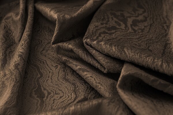 Zatemňovací závěs DUNES VELVET 140x250 cm, hnědý Zavěšení: Řasící páska