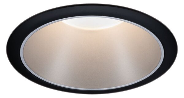 Paulmann 93408 Cole Coin, set bodovek v černo-stříbrné úpravě, 3x6W LED 2700K tříkrokové stmívání, prům. 8,8cm, IP44