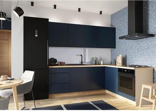 Rohová kuchyně Minea pravý roh 230x180 (modrá mat) HENRY STYLE