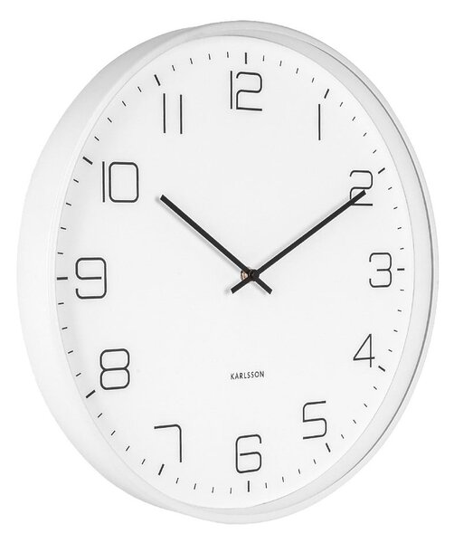 Bílé nástěnné hodiny Karlsson Lofty, ø 40 cm