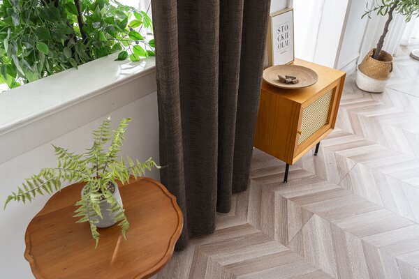 Zatemňovací závěs LOOM VELVET 140x250 cm, hnědý Zavěšení: Kovové kroužky