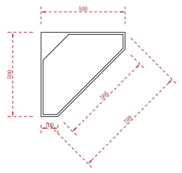 Rohové umyvadlo TWZ70 - minerální odlitek - 50 x 50 x 90 cm - bílá matná