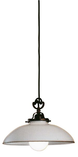 Il Fanale 082.10.OV Country, rustikální závěsné svítidlo z mosazi a benátského skla, 1x15W LED E27, prům. 34cm