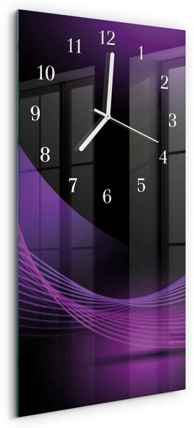 Skleněné hodiny vertikální Abstrakce zsppb-30x60-00080213