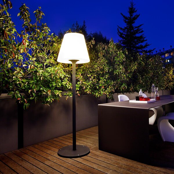 Redo 9979 Pino, venkovní stojací lampa, 1x42W E27, šedá, výška185cm, IP65