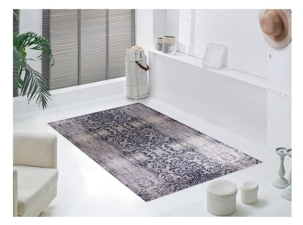 Šedobéžový koberec Vitaus Becky, 80 x 300 cm