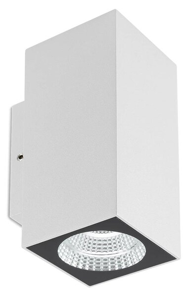 Redo 90087 Quad, bílé venkovní nástěnné svítidlo, 2x3W LED 3000K, výška 12,8cm, IP65