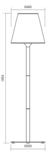 Redo 9979 Pino, venkovní stojací lampa, 1x42W E27, šedá, výška185cm, IP65
