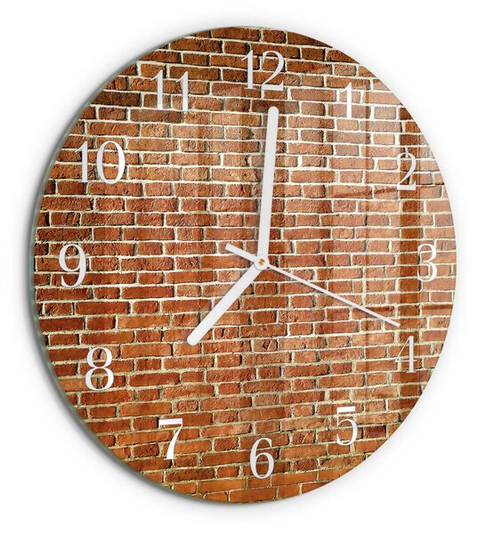Skleněné hodiny na stěnu Cihlový zsob-fi30-00091377