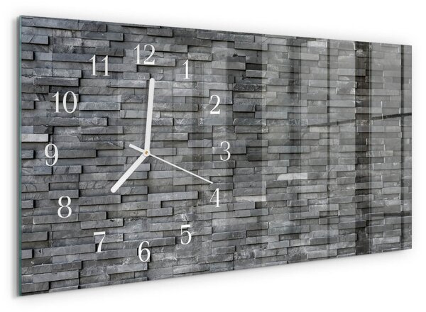 Skleněné hodiny horizontální Kamenná struktura zsppb-60x30-00295297