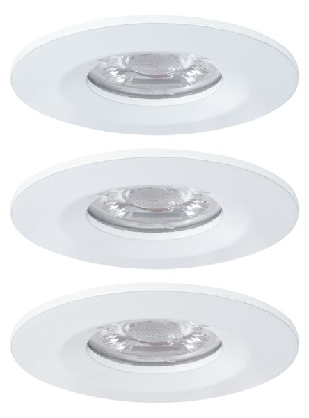 Paulmann 94299 Nova Mini, bílé bodovky, 3x4W LED 2700K, prům. 6,5cm, IP44