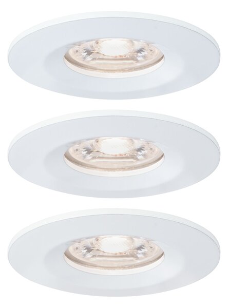 Paulmann 94299 Nova Mini, bílé bodovky, 3x4W LED 2700K, prům. 6,5cm, IP44
