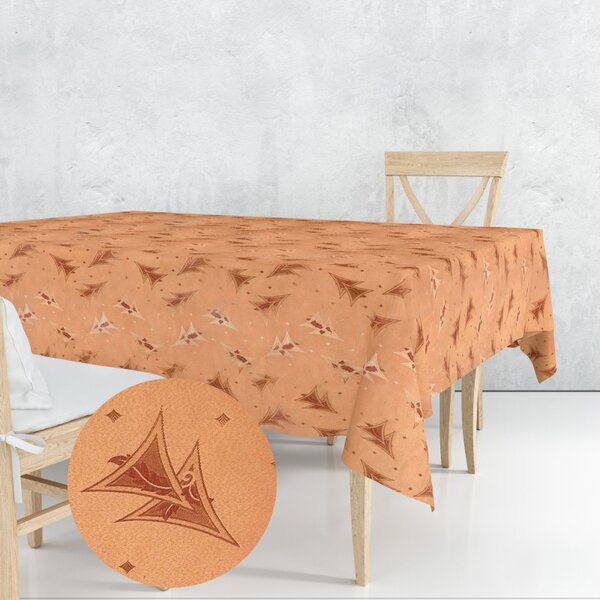 Ervi dekorační ubrus na stůl obdélníkový - Sabrina oranžovo-béžová