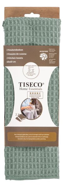 Utěrky v sadě 2 ks z mikrovlákna 40x60 cm Waffle – Tiseco Home Studio