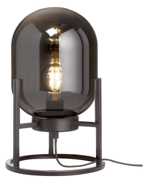 Černá skleněná stolní lampa Fischer & Honsel Regi