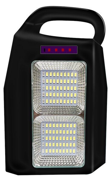 Multifunkční solární LED lampa s reproduktorem a powerbankou Kemp