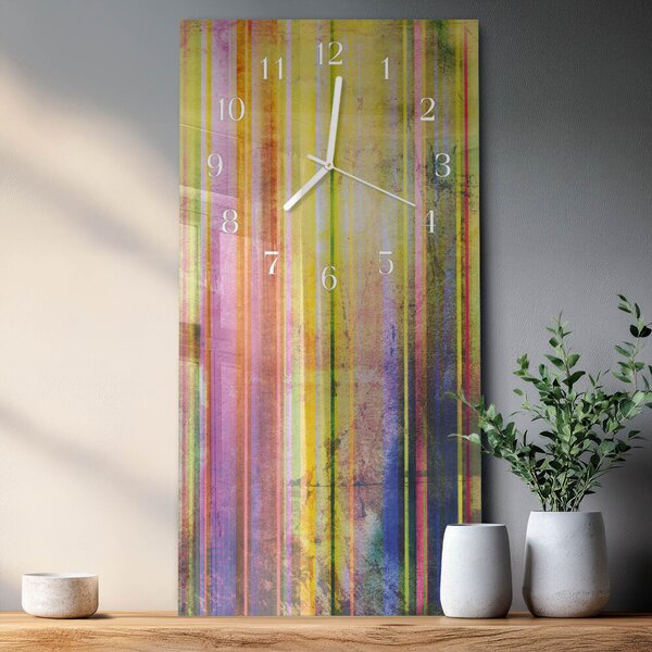 Skleněné hodiny vertikální Dřevo zsppb-30x60-00086464