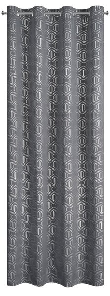 ZÁVĚS NA KROUŽCÍCH KAJA 135X250 CM VZOROVANÁ