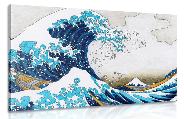 Obraz reprodukce Velká vlna z Kanagawa - Kacušika Hokusai