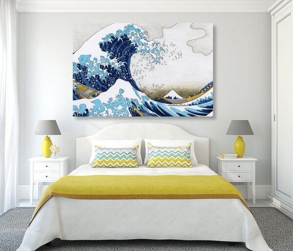 Obraz reprodukce Velká vlna z Kanagawa - Kacušika Hokusai