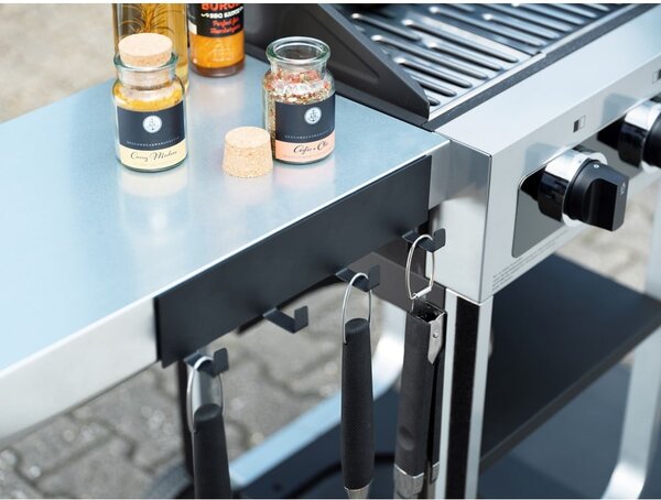 Černá magnetická lišta na kuchyňské náčiní Wenko Black Outdoor Kitchen Ima
