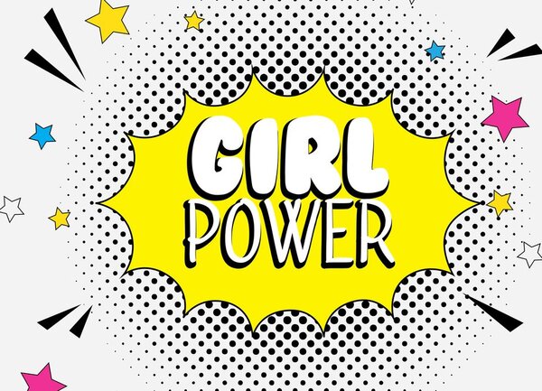 Obraz s pop art nápisem - GIRL POWER