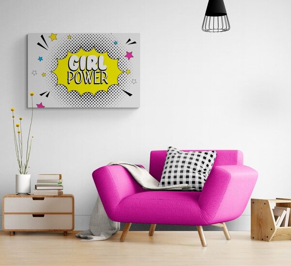 Obraz s pop art nápisem - GIRL POWER