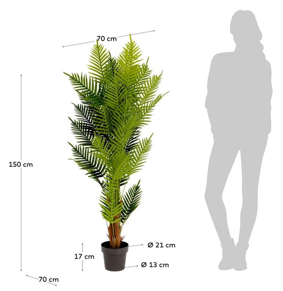 Umělá rostlina Kave Home Fern, výška 150 cm