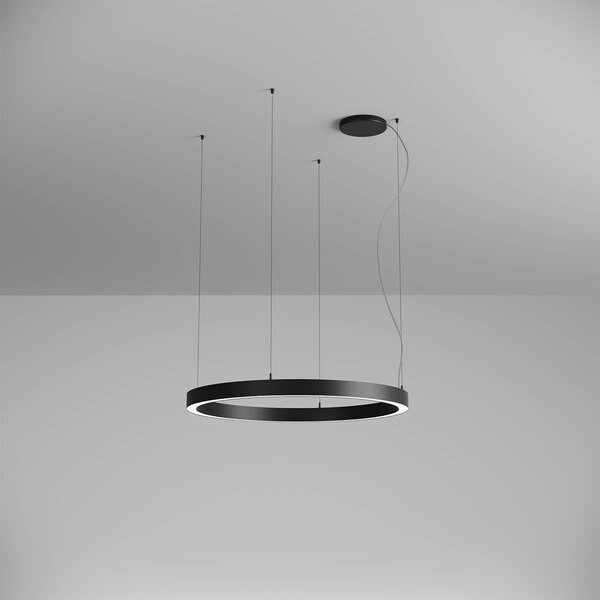 Arelux AM02WW SBK Xambit, černé závěsné kruhové svítidlo, 57W LED 3000K, prům. 90cm