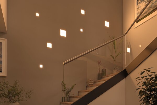 Paulmann 92395 Veluna VariFit, hranaté zápustné svítidlo, 17W LED 3000K, 18,5x18,5cm, IP44