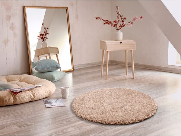 Světle hnědý koberec Universal Aqua Liso, ø 80 cm