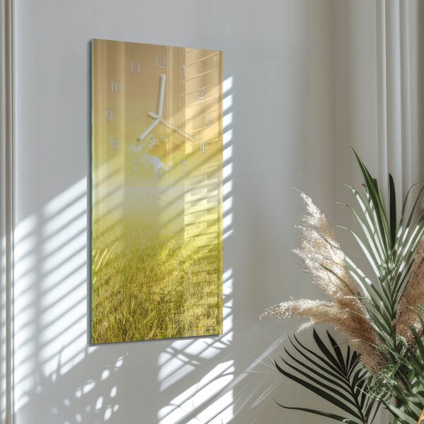 Skleněné hodiny vertikální Obilné pole zsppb-30x60-00082947