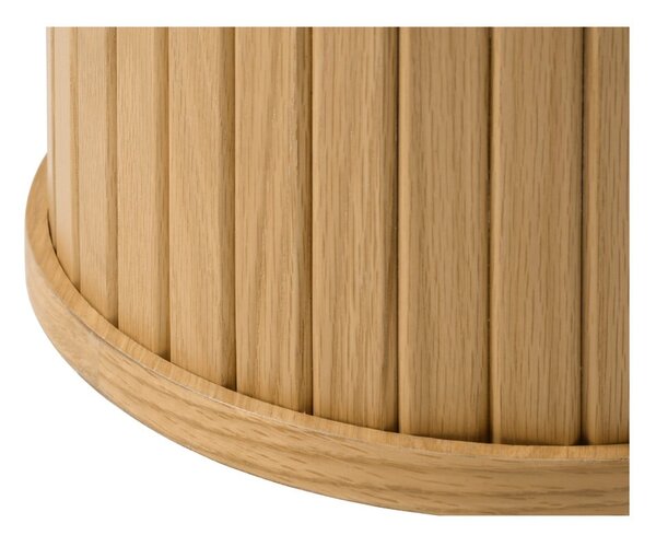 Kulatý odkládací stolek v dekoru dubu ø 50 cm Nola – Unique Furniture