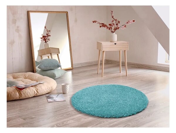 Světle modrý koberec Universal Aqua Liso, ø 80 cm