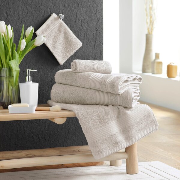Béžová froté bavlněná osuška 70x130 cm Tendresse – douceur d'intérieur