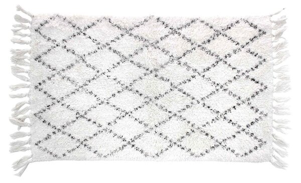 Bílá koupelnová předložka 50x80 cm Latika – douceur d'intérieur