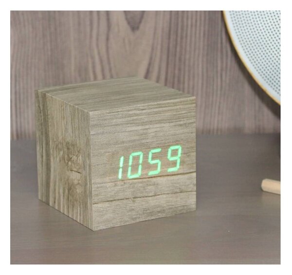 Digitální budík Wooden Cube Click – Gingko