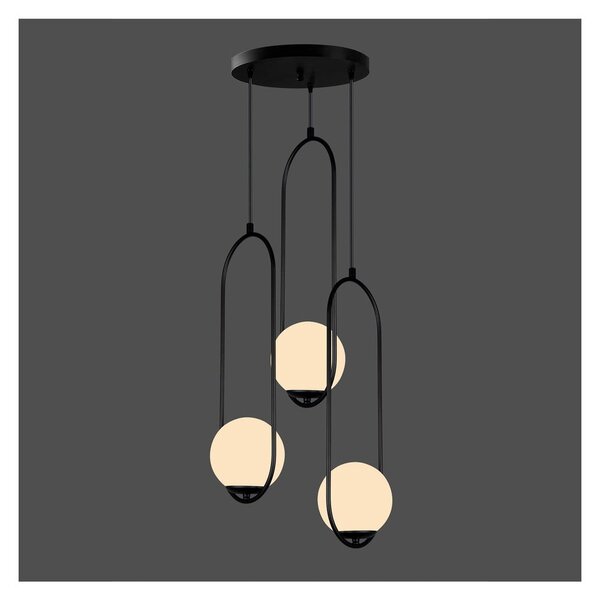 Černé závěsné svítidlo Squid Lighting Arch, výška 146 cm