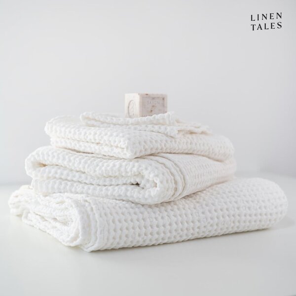 Bílé ručníky a osušky v sadě 3 ks Honeycomb – Linen Tales