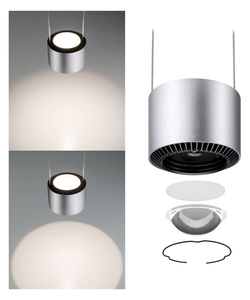 Paulmann 95520 Aldan, závěs pro Urail systém, 13W LED 2700K stmívatelné, matný chrom, výška 8,5cm