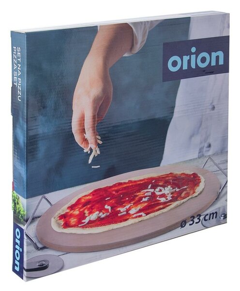 Orion Kámen na pečení kamenina/drát+kráječ pr. 33 cm
