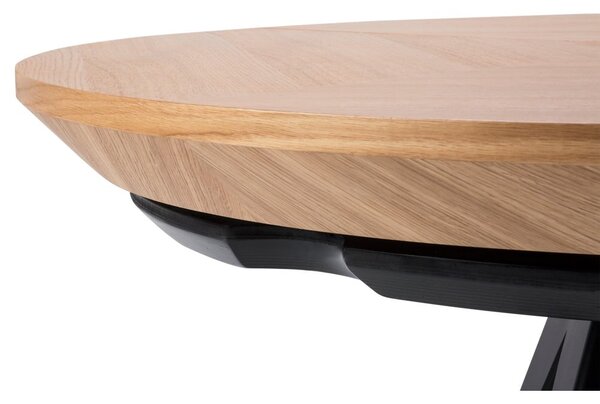 Kulatý rozkládací jídelní stůl s přídavnou deskou s deskou v dubovém dekoru ø 120 cm Magnus – Windsor & Co Sofas