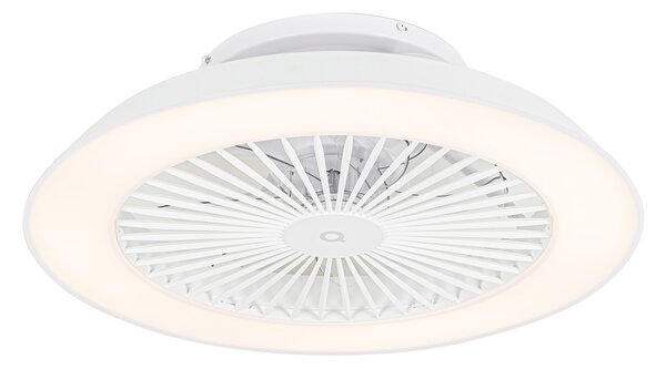 Chytrý stropní ventilátor bílý včetně LED s dálkovým ovládáním - Deniz